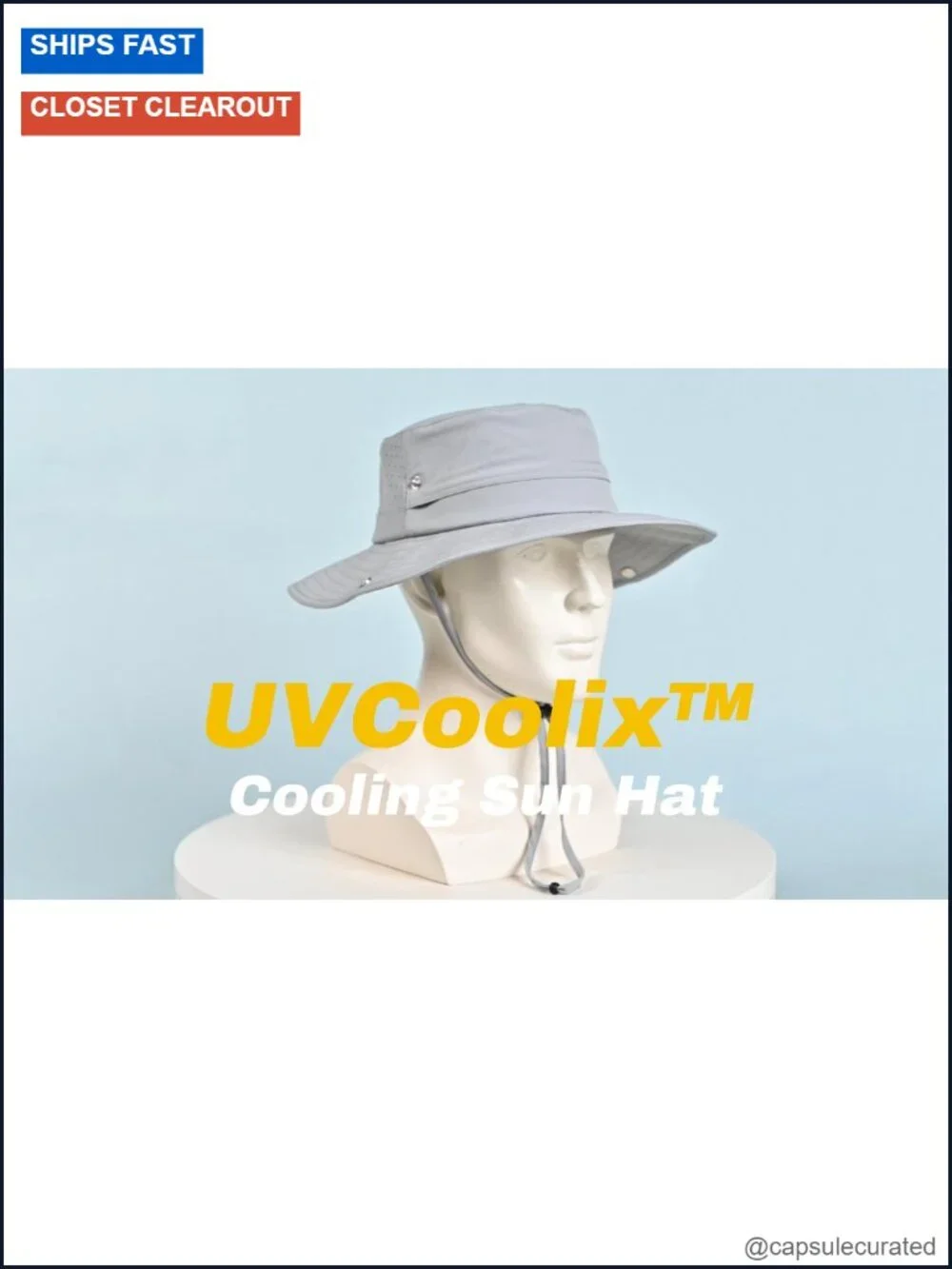 Cooling Sun Hat UPF 50+ Wide Brim Bucket Hat for Men Women Laser Ventilation